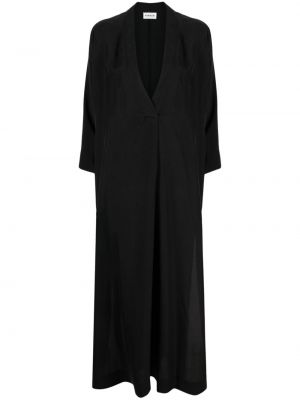 Jedwabna sukienka długa Parosh czarna