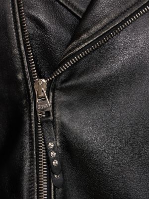 Kožená bunda Alexander Mcqueen černá