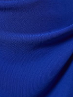 Sukienka mini bez rękawów z krepy Monot niebieska