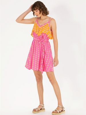 Платье-поло с v-образным вырезом U.s. Polo Assn. розовое