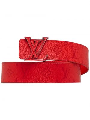 Αναστρέψιμο ζώνη με αγκράφα Louis Vuitton κόκκινο