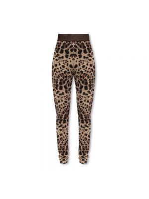 Leggings taille haute à imprimé à imprimé léopard Dolce & Gabbana