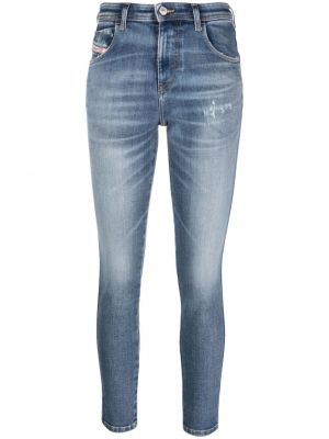 Skinny džíny s oděrkami Diesel modré