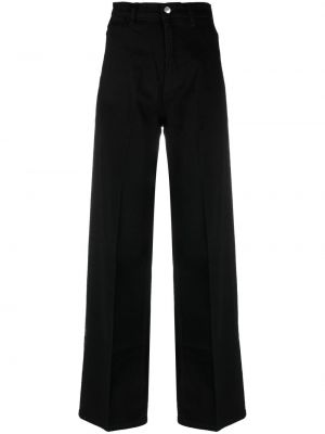 Voľné džínsy s vysokým pásom Calvin Klein čierna