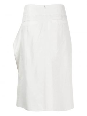 Drapované midi sukně Lee Mathews bílé
