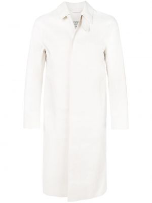 Pérový kabát na gombíky Maison Margiela biela