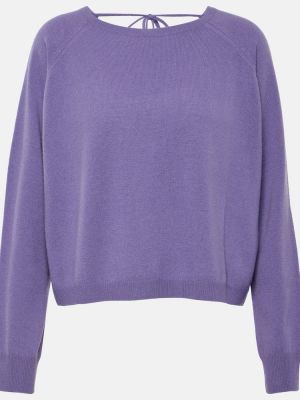 Jersey de lana de cachemir de tela jersey Jardin Des Orangers violeta