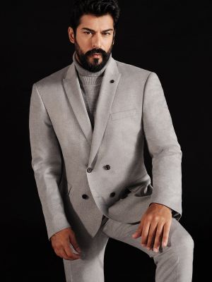 Slim fit priliehavý oblek Altinyildiz Classics sivá