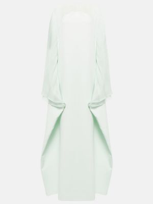 Rochie lunga de mătase Safiyaa verde