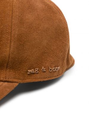 Zomšinis kepurė su snapeliu Rag & Bone ruda