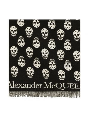 Bufanda de lana Alexander Mcqueen negro