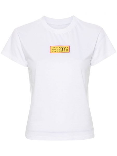 Applikation t-shirt Mm6 Maison Margiela hvid