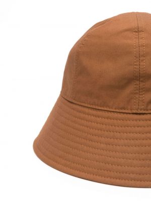Bavlněný klobouk Jil Sander hnědý