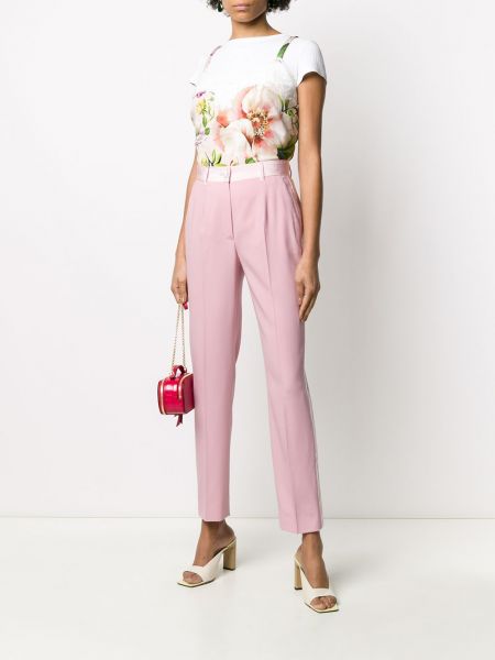Top de flores de encaje Dolce & Gabbana rosa