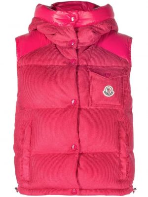 Ujjatlan mellény Moncler rózsaszín