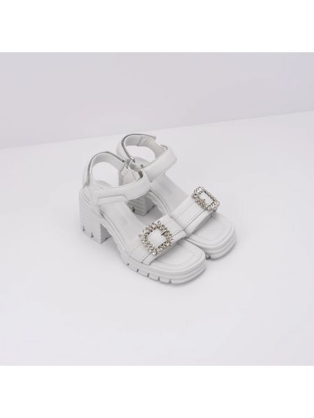 Sandale mit absatz mit hohem absatz mit schnalle Kennel & Schmenger weiß
