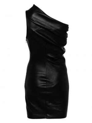 Kožené koktejlové šaty Rick Owens černé