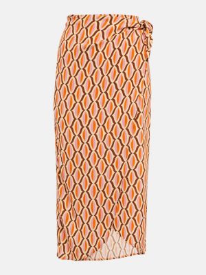 Aksamitna spódnica midi z nadrukiem Velvet