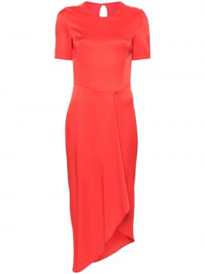 Asimetrična midi haljina Moschino crvena