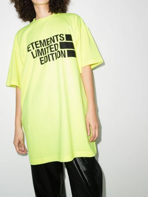 Camiseta oversized Vetements amarillo