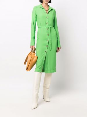 Vestido camisero Rejina Pyo verde