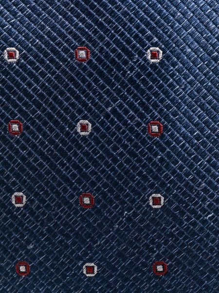 Corbata de seda de tejido jacquard Canali azul