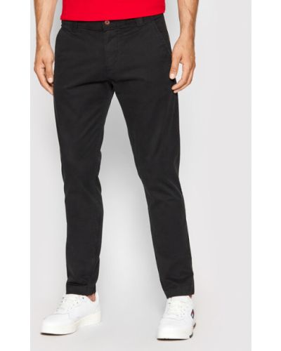 Slim fit chino nadrág Tommy Jeans fekete