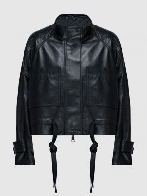 Черная кожаная куртка Dondup