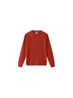 Sweter z wełny merino Woolrich czerwony