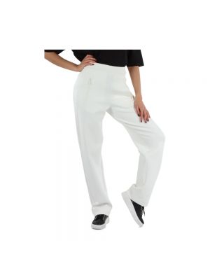 Pantalones de chándal de algodón Emporio Armani blanco