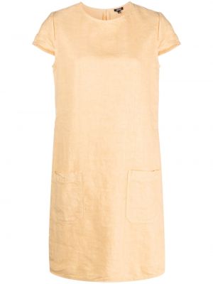 Lněné mini šaty Aspesi žluté