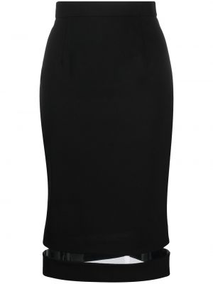 Falda de tubo ajustada de cintura alta Dsquared2 negro