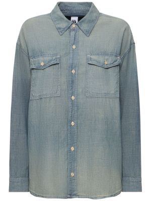 Marškiniai oversize Re/done mėlyna