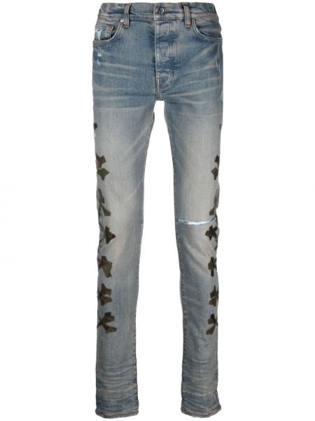 Slitna skinny fit-jeans Amiri blå