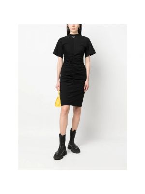 Sukienka mini z krótkim rękawem Karl Lagerfeld czarna