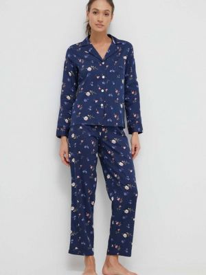 Pidžama Lauren Ralph Lauren plava