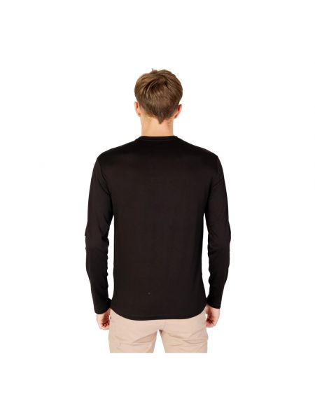 Bluza z nadrukiem z długim rękawem Armani Exchange czarna