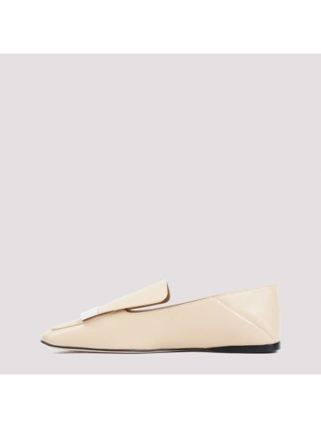 Loafers de cuero Sergio Rossi beige