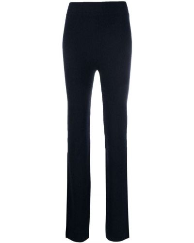 Плетени кашмирени панталон Nina Ricci синьо