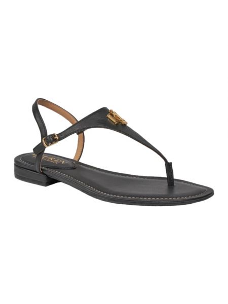 Leder sandale Ralph Lauren schwarz