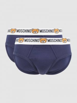 Slipy Moschino Swim + Underwear niebieskie