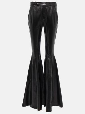 Pantalones de cuero Saint Laurent negro