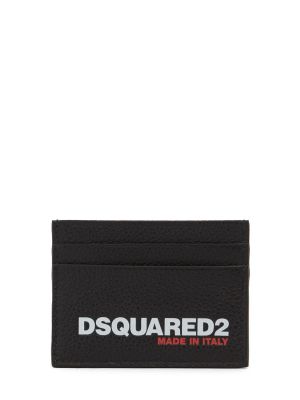 Czarny portfel skórzany Dsquared2