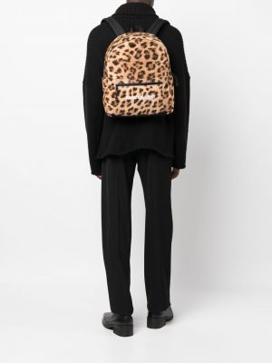 Cord rucksack mit print mit leopardenmuster Saint Laurent