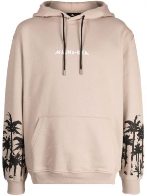 Pamučna hoodie s kapuljačom Mauna Kea smeđa