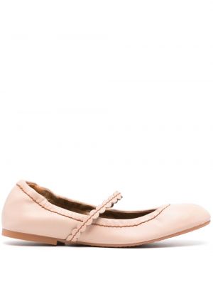Kožne cipele See By Chloé ružičasta