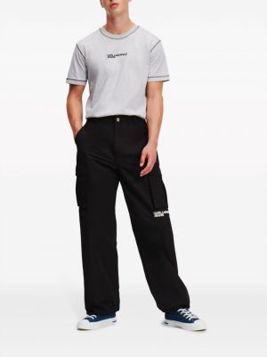 Pantalon de joggings à imprimé Karl Lagerfeld Jeans noir