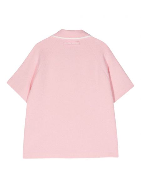 Polo marškinėliai Victoria Beckham rožinė