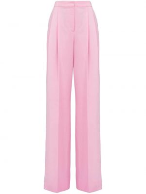 Plisované rovné kalhoty Alexander Mcqueen růžové