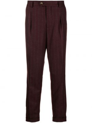 Pantaloni chino cu dungi Brunello Cucinelli roșu